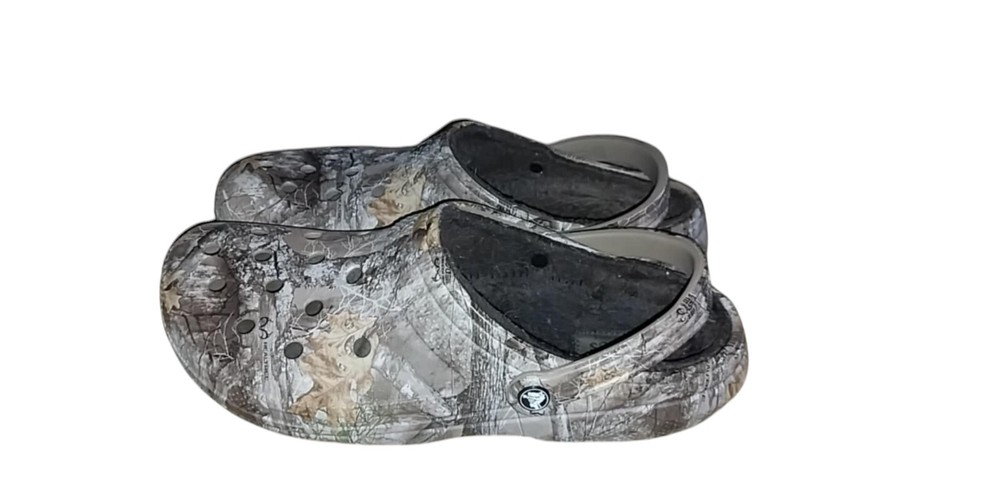 Crocs RealTree Camo Faux Fur Lined Clogs Men's Size 12