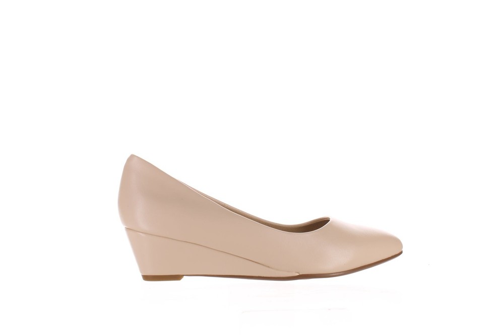 IDIFU Womens Synthetic Tan Heels Size 5.5 Comfortable Dress Pumps