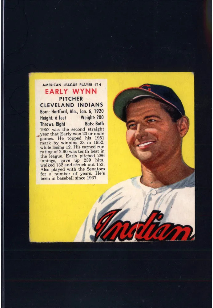 1953 Red Man Tobacco No Tab #14 Early Wynn Indians (VG/EX) [MK] 011803
