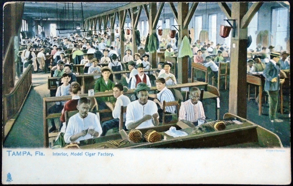 5265 1900-07, Raphael Tuck Postcard, “Interior, Model Cigar Factory”, Tampa, FL