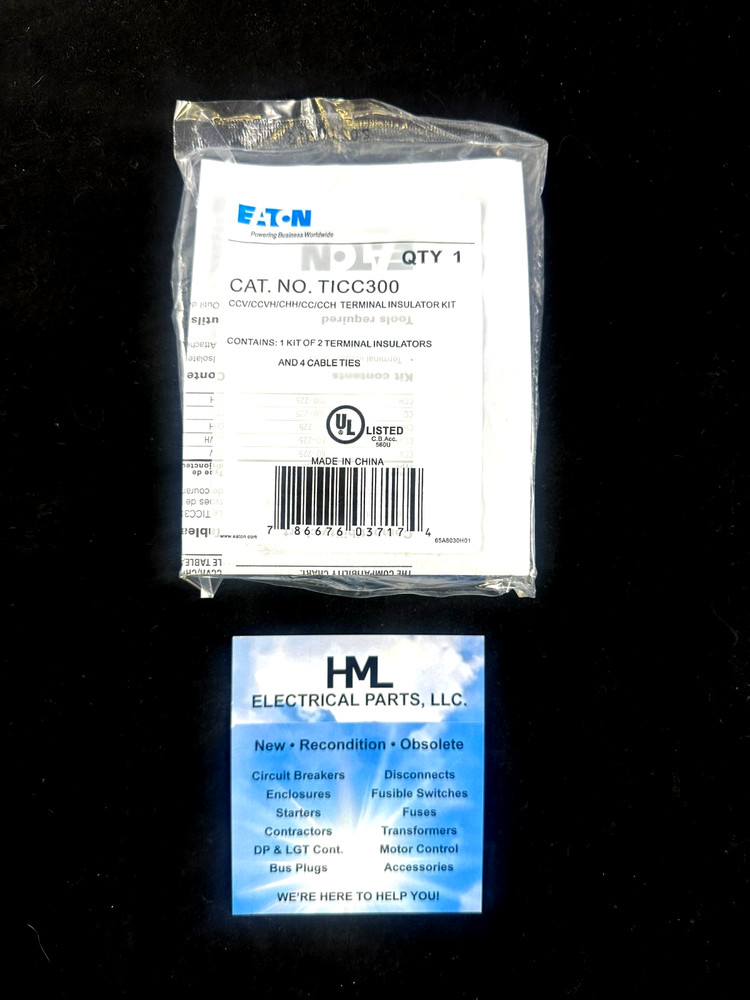 Eaton, Ticc300, Terminal Insulator Kit *New