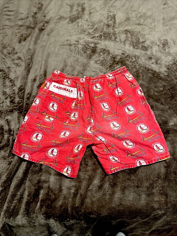 Vintage College Concepts L 90s 80s MLB AOP back Pocket Shorts St Louis Cardinals