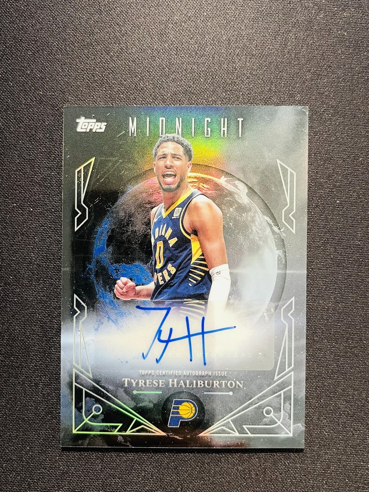2025-26 Topps Midnight Tyrese Haliburton Midnight Sun Signatures Auto LQ07