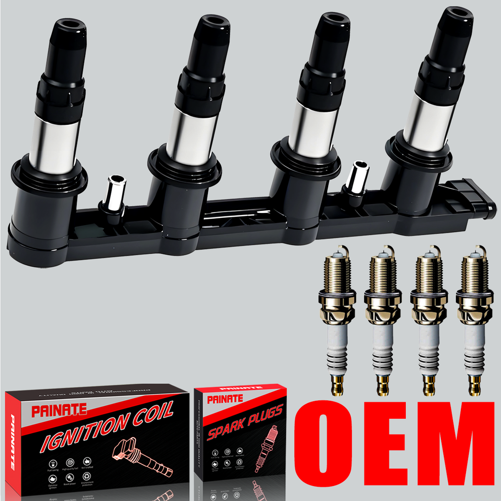 High-Performance OEM Ignition Coil & 4 Iridium Spark Plugs for Chevy Cruze Sonic 1.8L UF620
