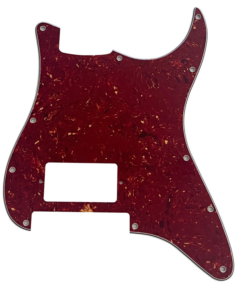 Red Tortoise Pickguard Guitar Parts For Strat Floyd Rose Tremolo H Humbucker