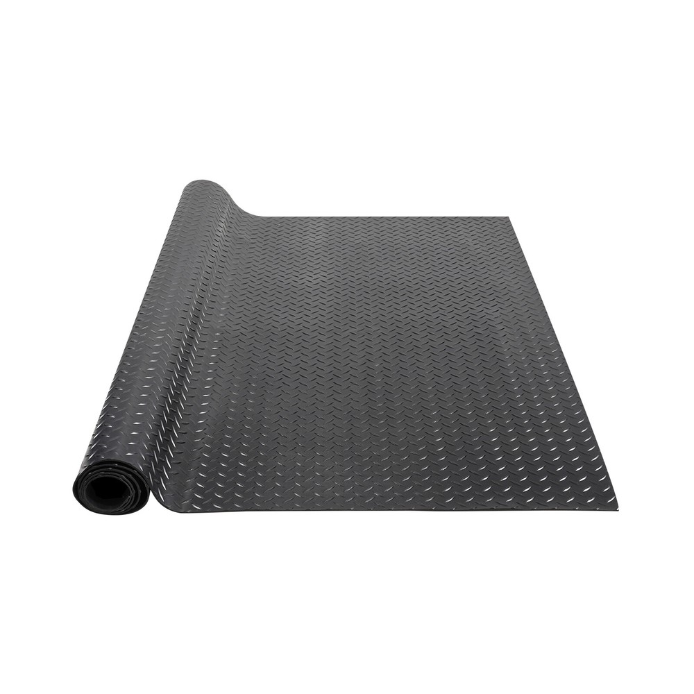 VEVOR 4 x 8 ft Garage Floor Mat Diamond Plate PVC Vinyl Flooring Rolls Non-Slip