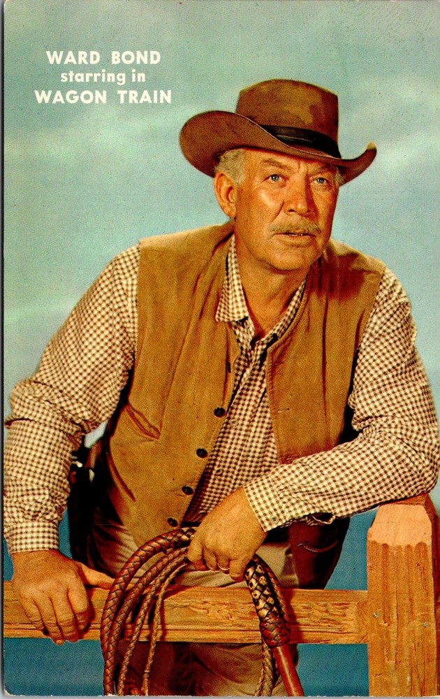Dr Jim Stamps Postcard Ward Bond Starring In Wagon Train