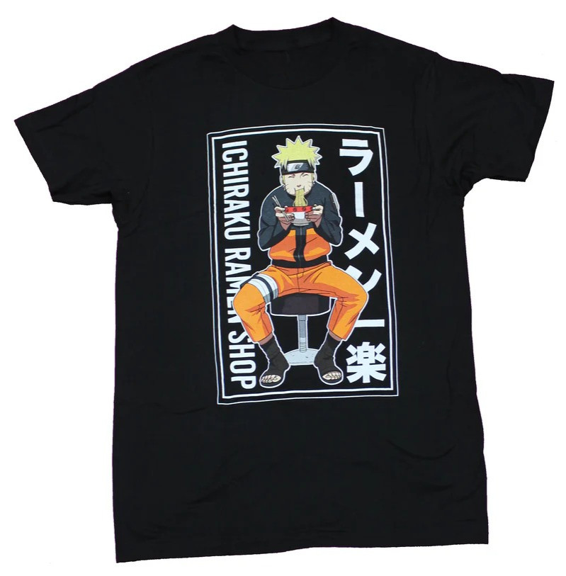 Vintage Naruto Shippuden Ramen Licensed Short Sleeve T-shirt All Sizes S-3XL