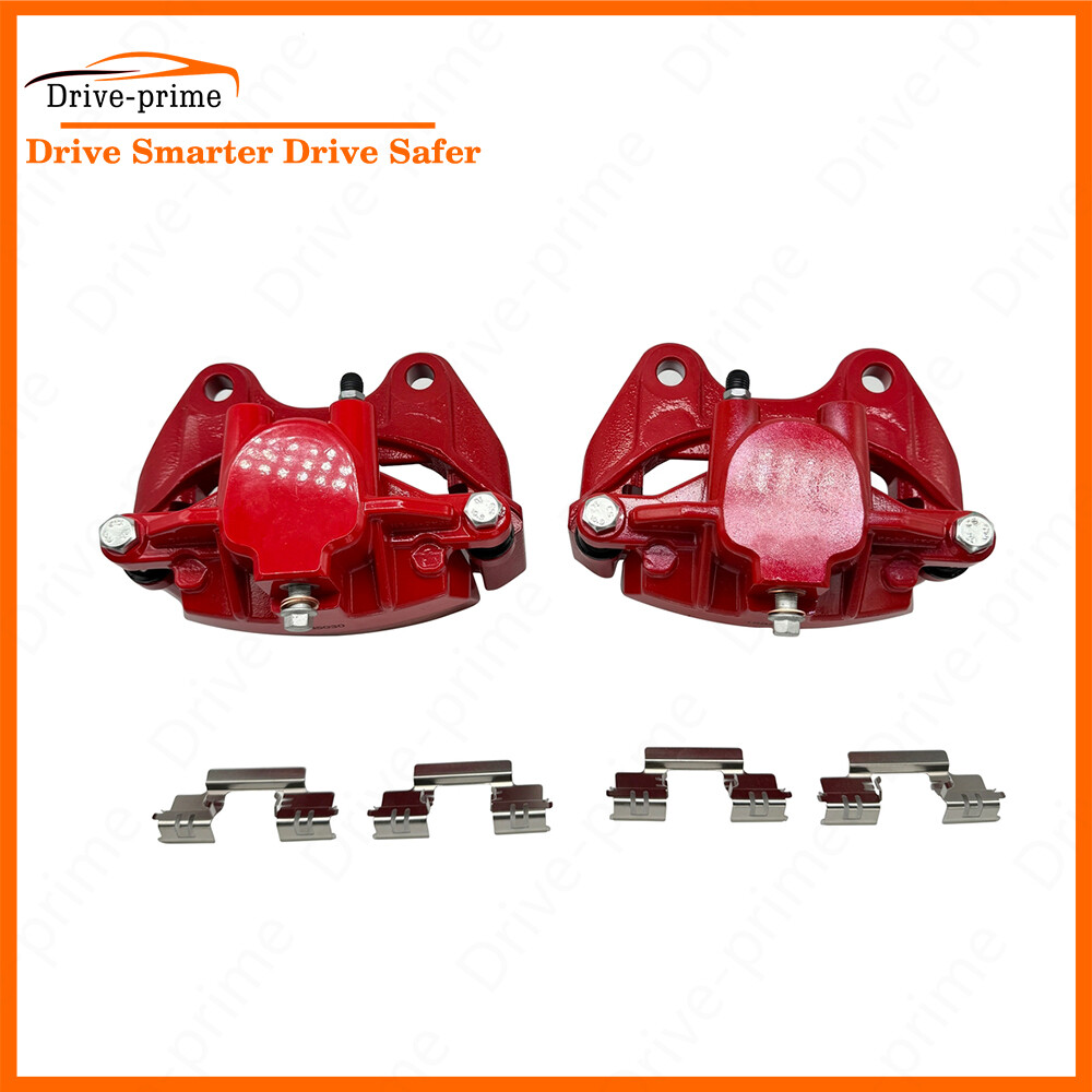 2Pcs Red Rear Disc Brake Caliper for Silverado Sierra 1500 Tahoe Escalade ESV