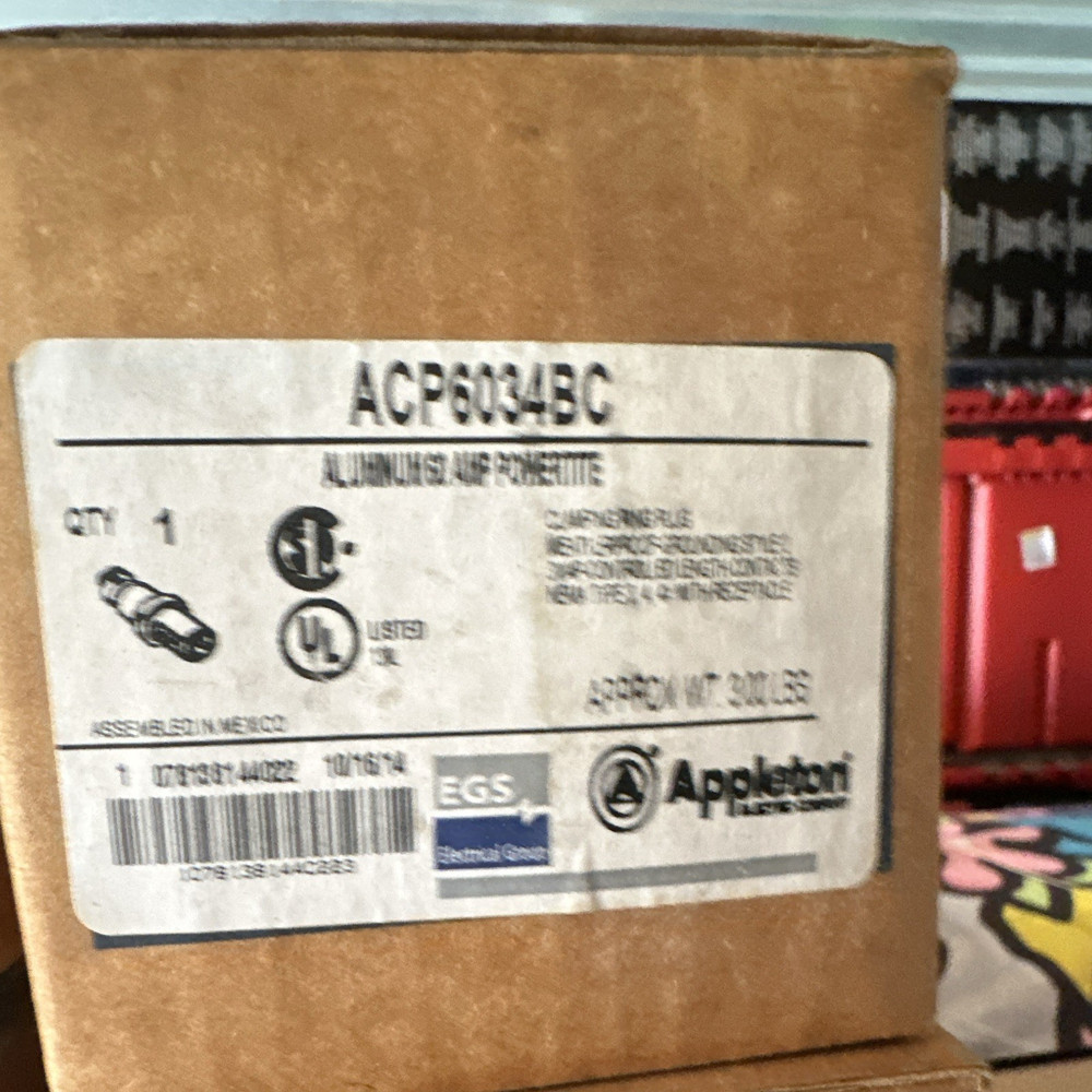 Appleton ACP6034BC IEC 60309 Pin & Sleeve Aluminum Plug 600V 30A 3P 4W