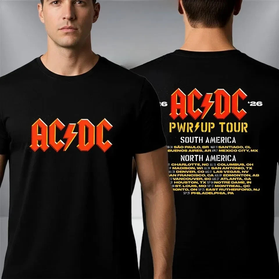 2 Sides AC-DC Pwr Up Tour 2026 Schedule Tour Dates T-Shirt HN962