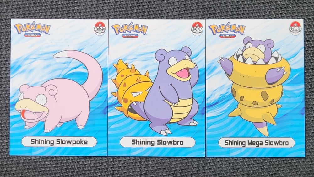 Pokemon 1997 Nintendo Infinity Shiny Set Shining Slowpoke Slowbro Mega Slowbro
