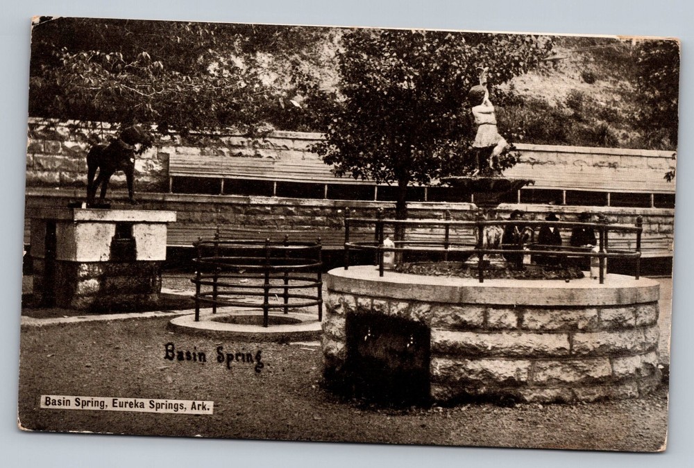 c1910 Basin Spring Eureka Springs Arkansas Vintage Postcard