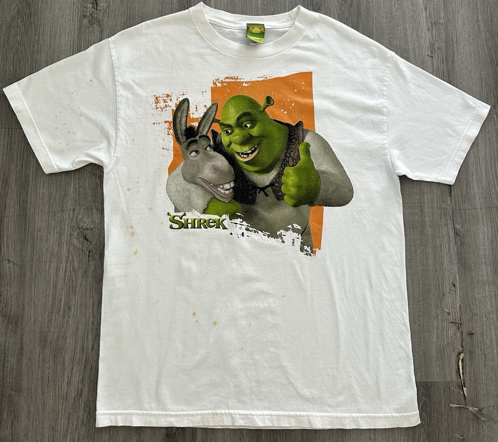 vintage early 00s Shrek 2 movie promo white T-shirt