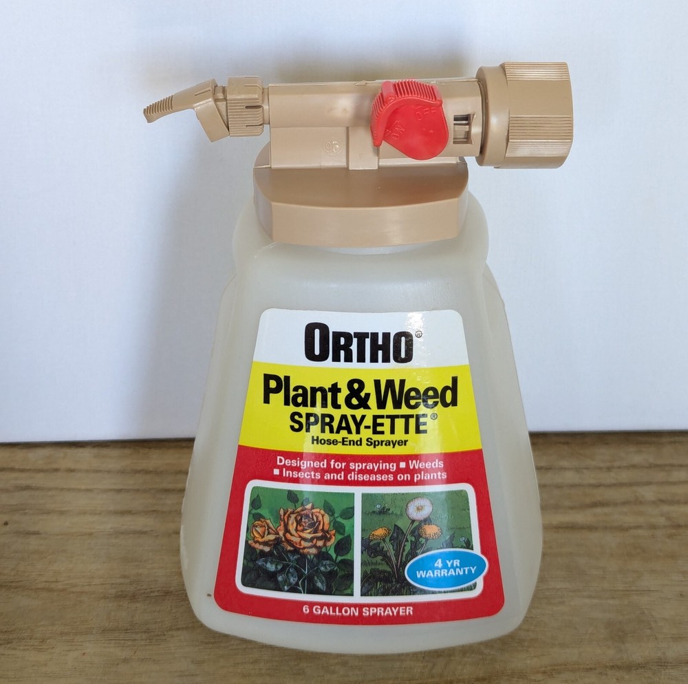 Ortho Plant & Weed Bush Spray-Ette Hose-End Sprayer 6 Gallon Made USA 1994