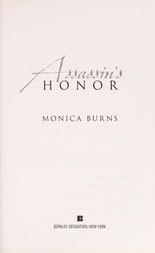 Assassin's Honor (A Novel of the Order) by Burns, Monica, Good Book