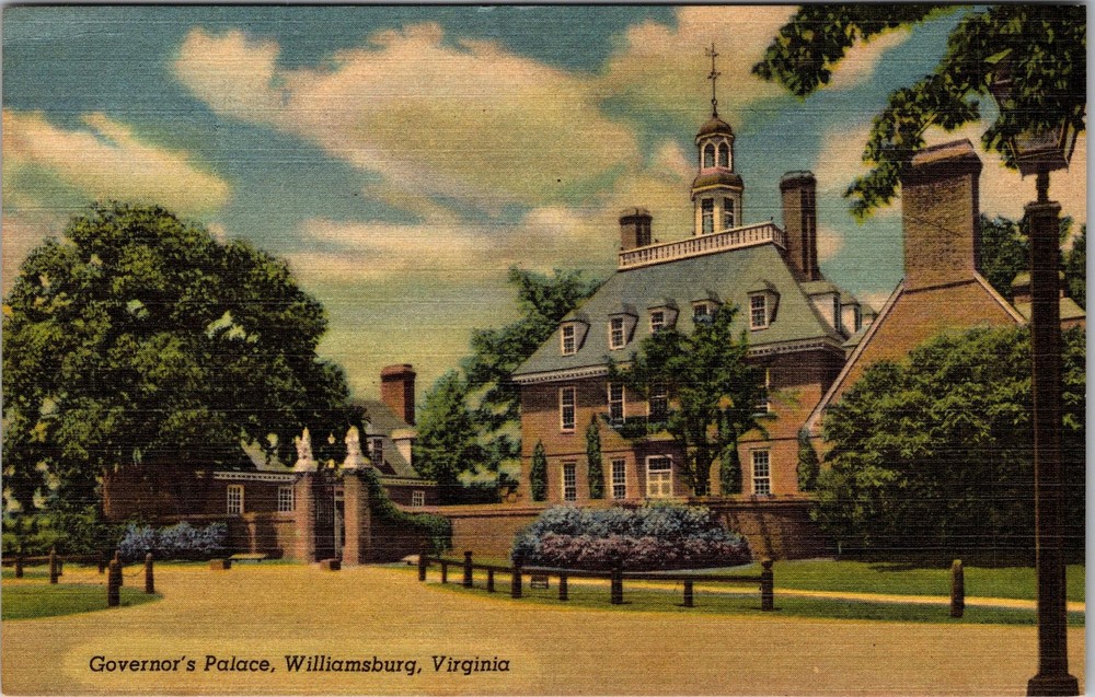 Williamsburg VA-Virginia, Governor's Palace, Vintage Postcard