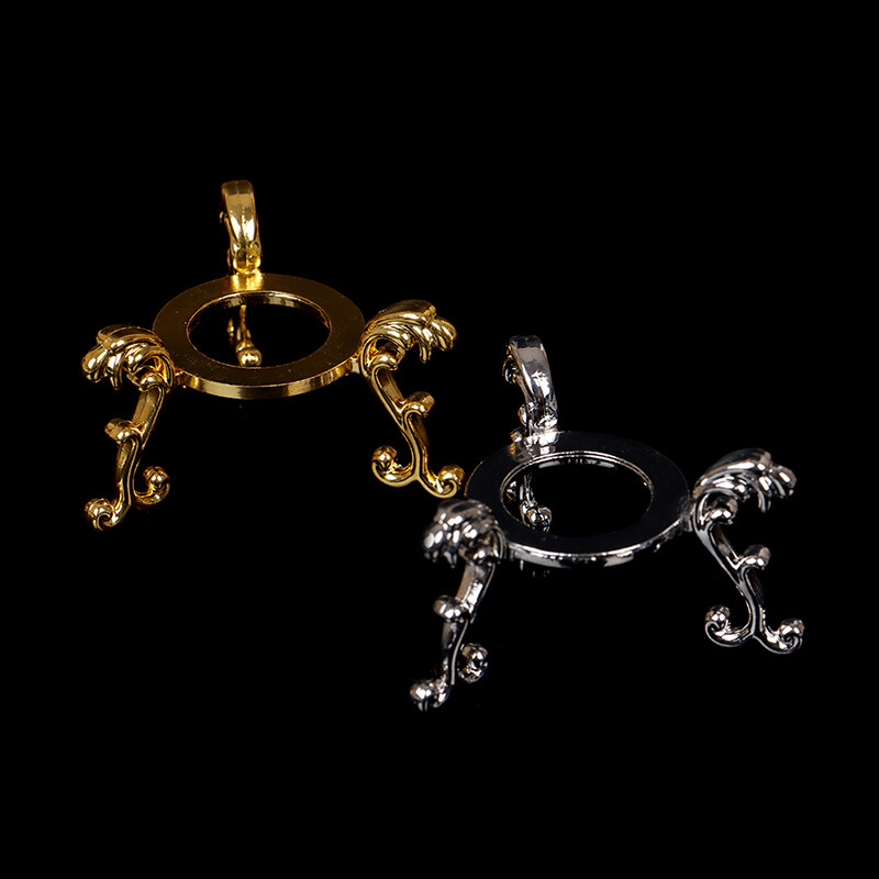 Gold-plated Display Gemstone Egg Support Base Crystal Ball Stand Holder Ornam*a5