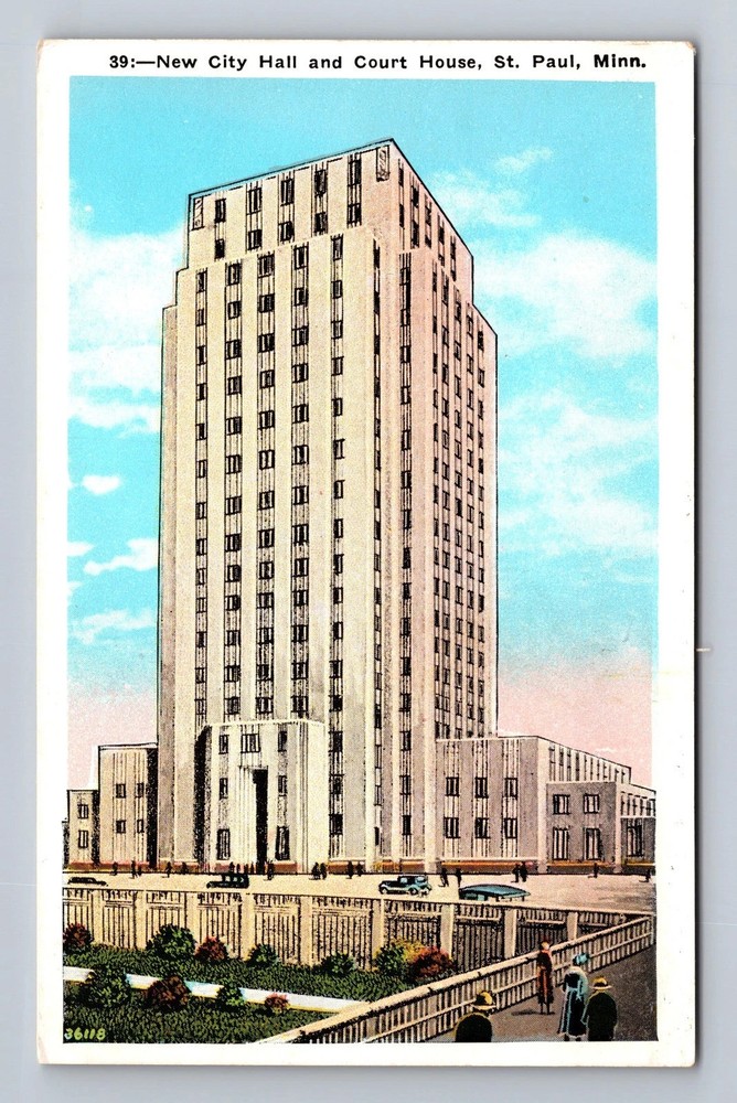 St Paul MN-Minnesota New City Hall And Court House Vintage Postcard