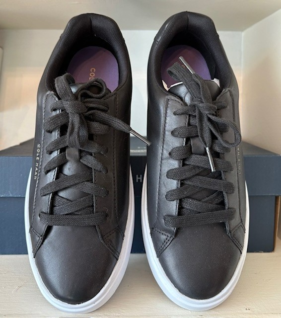 Cole Haan Women's GC Daily Black Leather Sneakers Size 8 C Width No. W26650