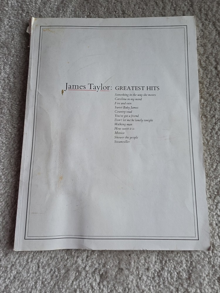 James Taylor Greatest Hits 78pgs 12 songs Sheet music book Warner Bros. 1978