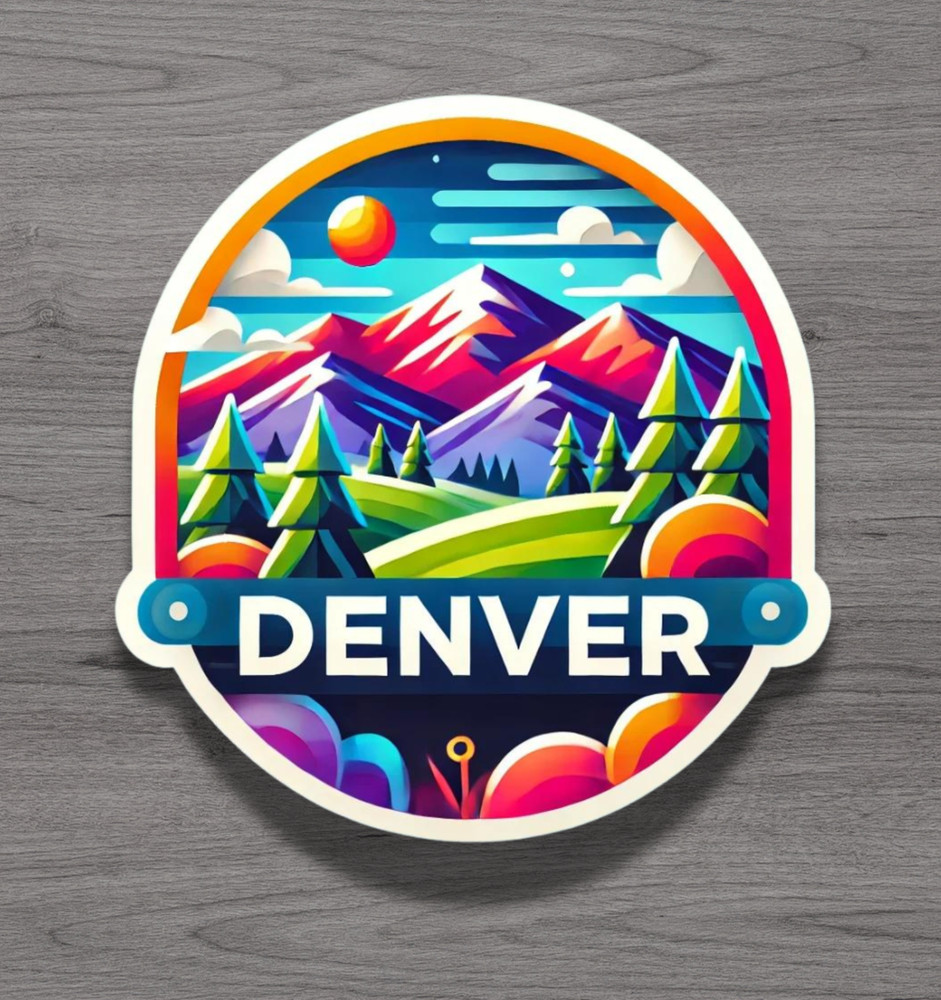 Denver Colorado Fridge Magnet or Laptop Sticker