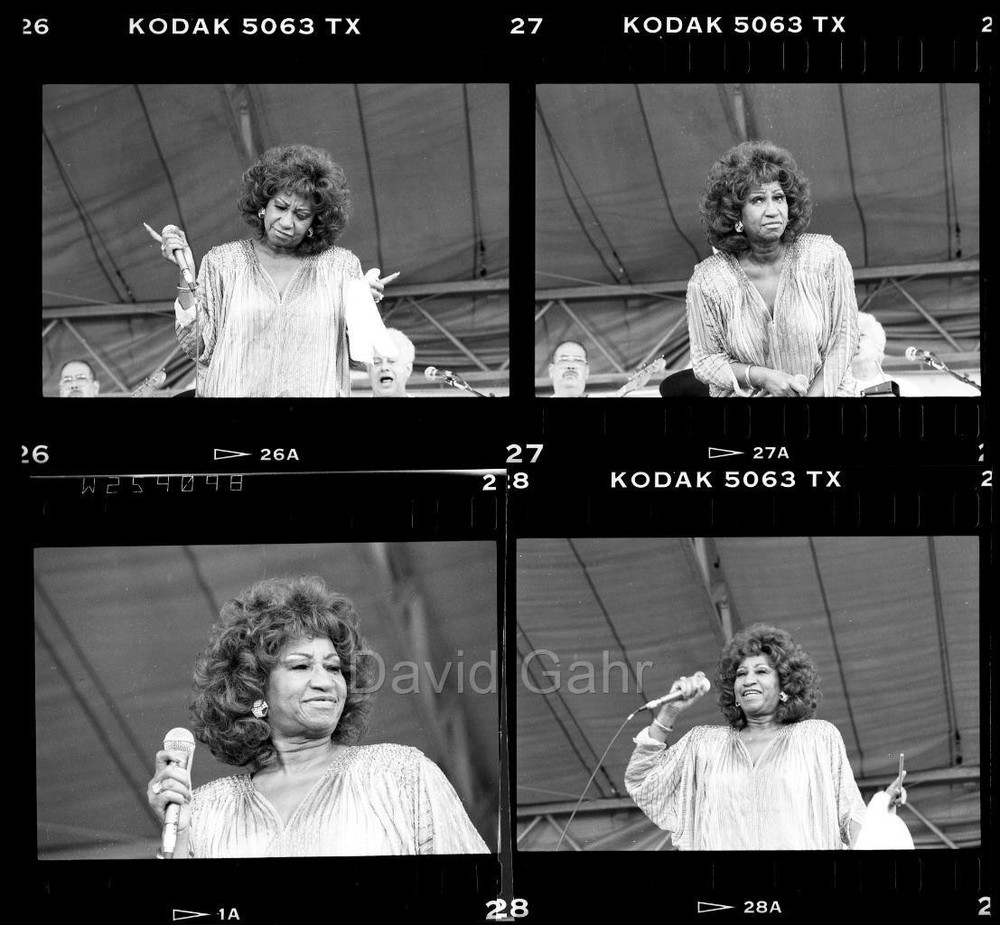 '90 Celia Cruz Singer Newport Jazz Fest Original Gahr 35mm 4 Negative Lot C557