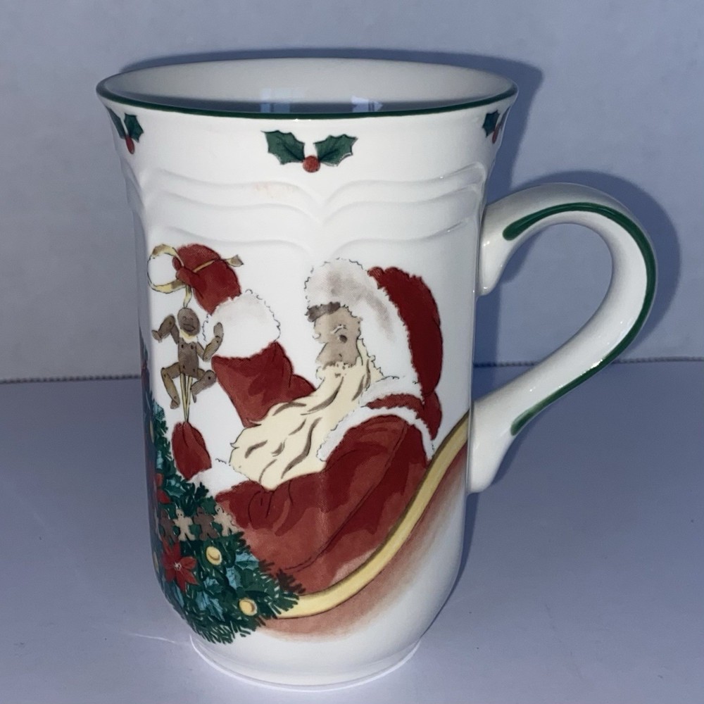Mikasa French Countryside Santa's Magic Cappuccino Mug Holiday