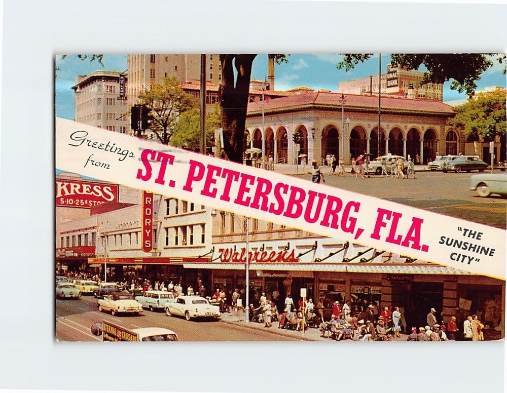 Postcard The Sunshine City Greetings from St. Petersburg Florida USA