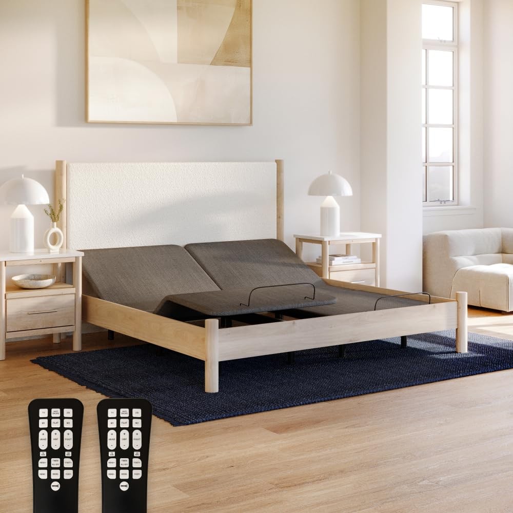 Adjustable Base - Twin XL - Head & Foot Incline - Wireless Remote with Memory...