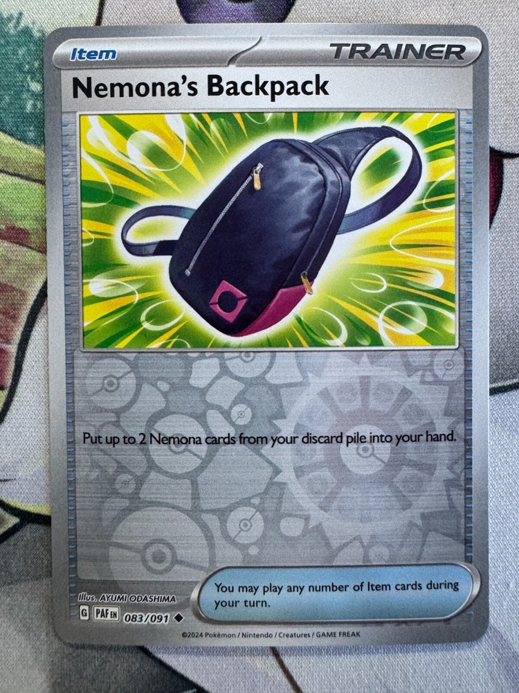 Nemona Backpack Reverse Holo English Pokemon TCG Black Katana BKAT721