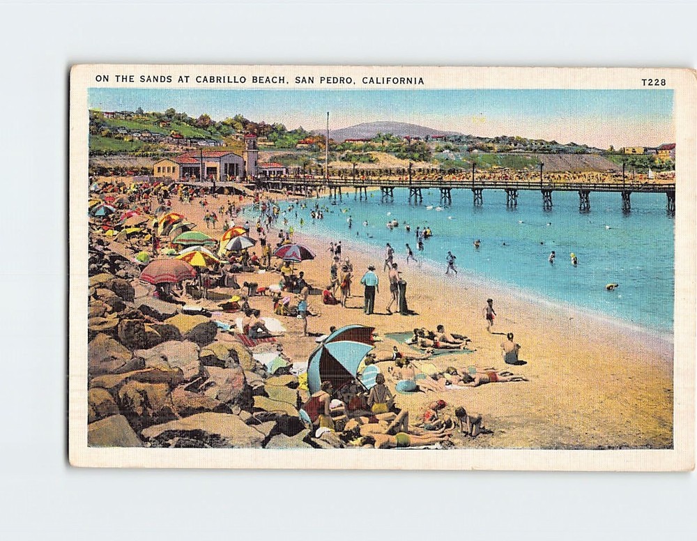 Postcard On the Sands at Cabrillo Beach San Pedro California USA