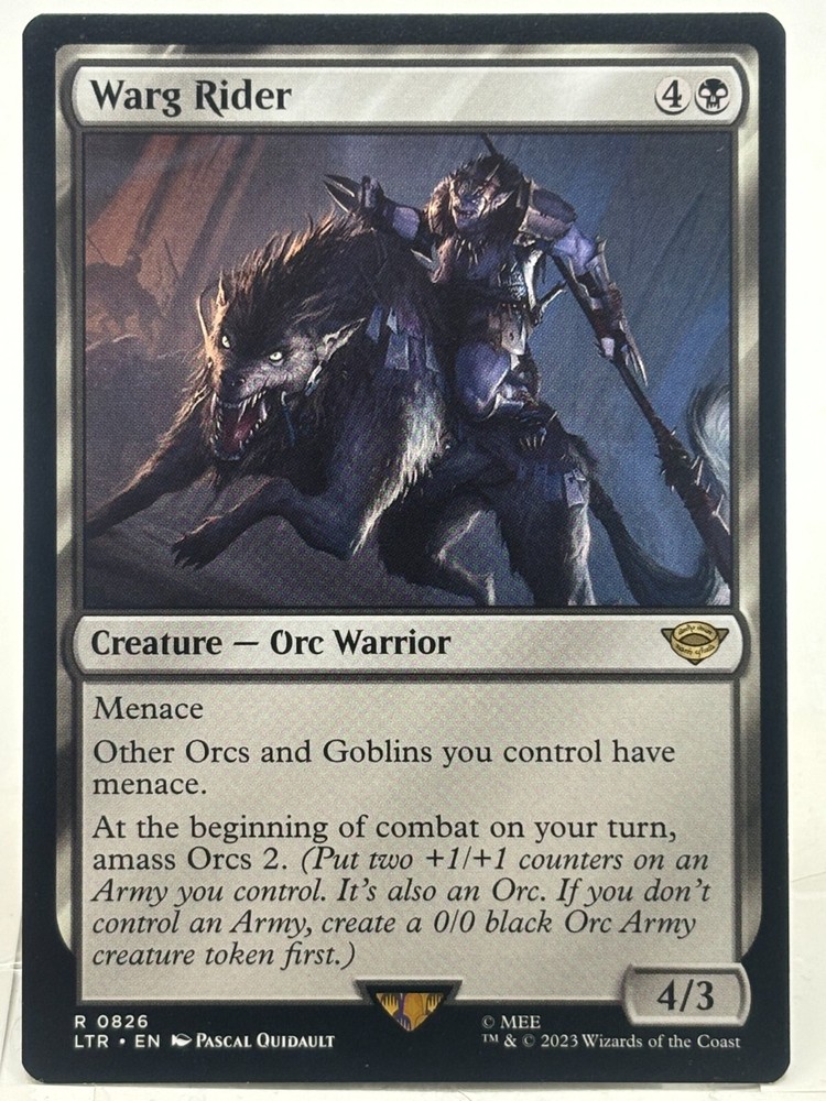 Warg Rider NM/M* The Lord Of The Rings ENGLISH 0826 mtg -UnltdCards