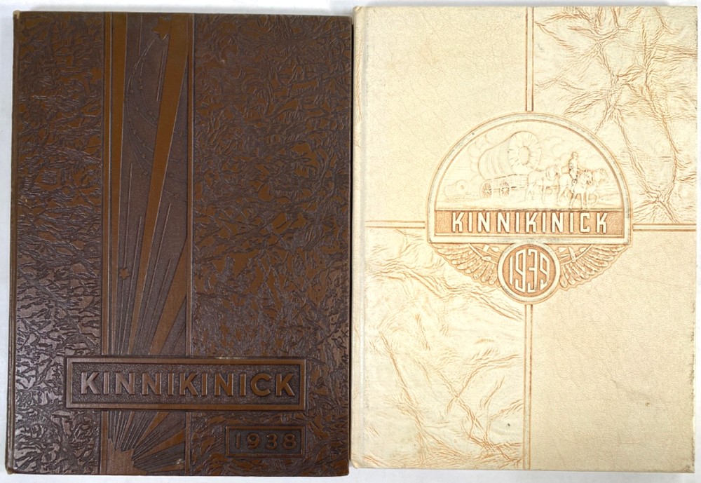 1938-39 EASTERN WASHINGTON COLLEGE OF EDUCATION two Cheney yearbooks KINNIKINICK