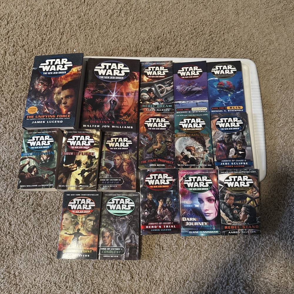 Star Wars The New Jedi Order Book Lot Hardcover & Paperback 17 Vols