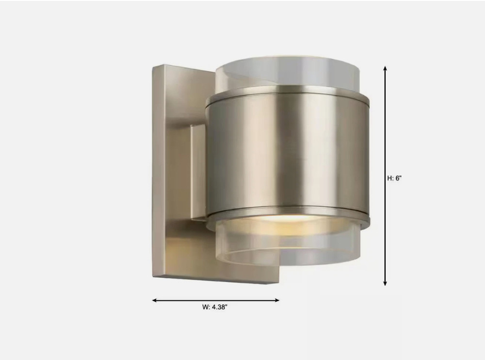 Home Decorators Collection Upton Brushed Nickel LED Sconce JJM3482L