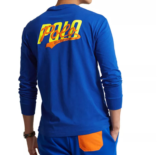Polo Ralph Lauren men's Long Sleeve Logo Jersey T Shirt - XXL / 2XL - Blue