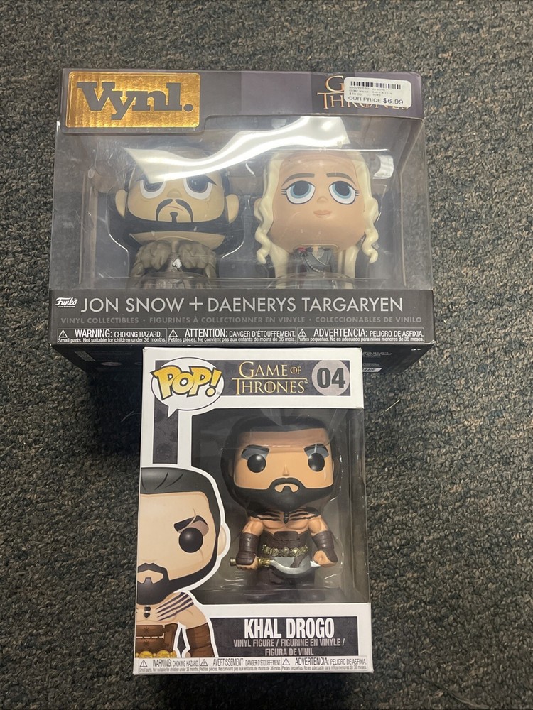 Funko POP! Game of Thrones: Khal Drogo #4 + Jon Snow + Deanery Vynl New