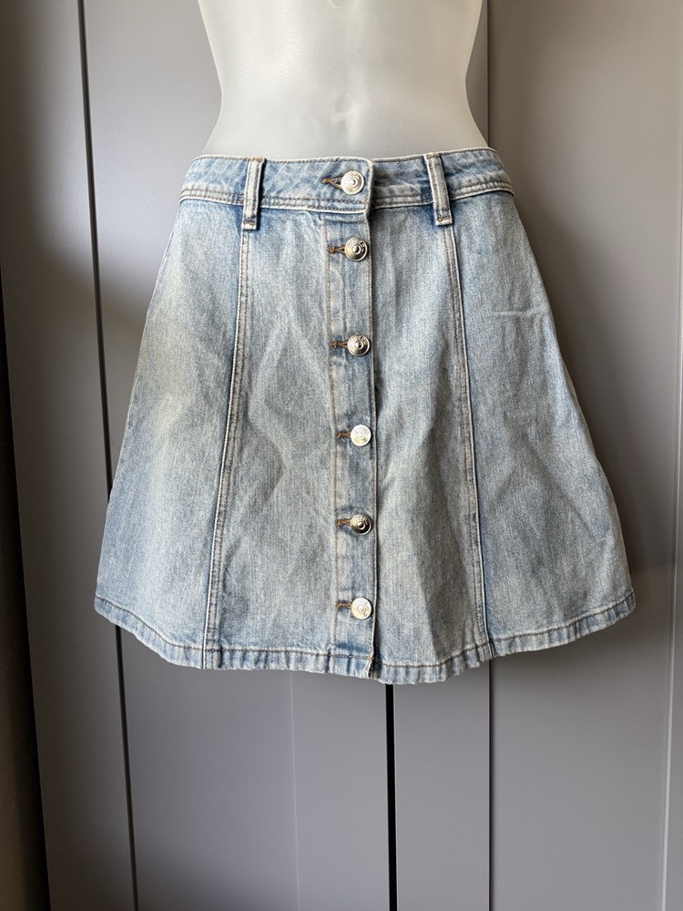Divided H&M Skirt Women’s Sz 4 Denim Blue Jean Stretch Light Wash