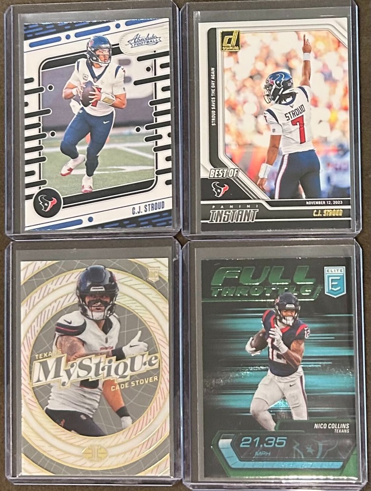 2024 Panini Football Houston Texans 4 Card Insert/Parallel Trading Lot!