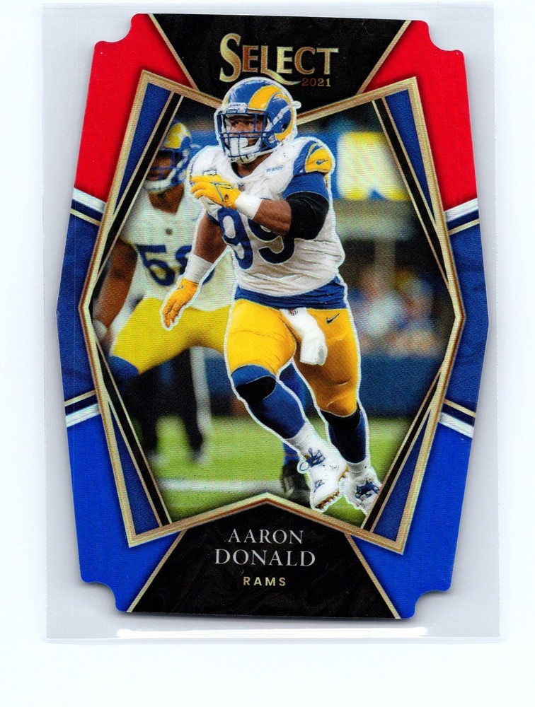 2021 Select Premier Level Aaron Donald #120 Red & Blue Prizm Die-Cut