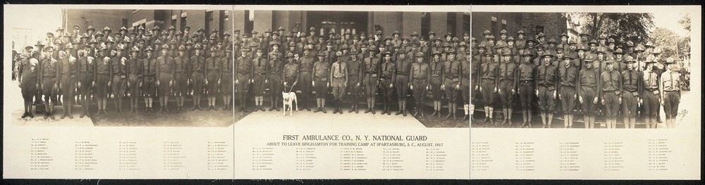 World War I,WWI,First Ambulance Company,New York National Guard,Binghamton,1917