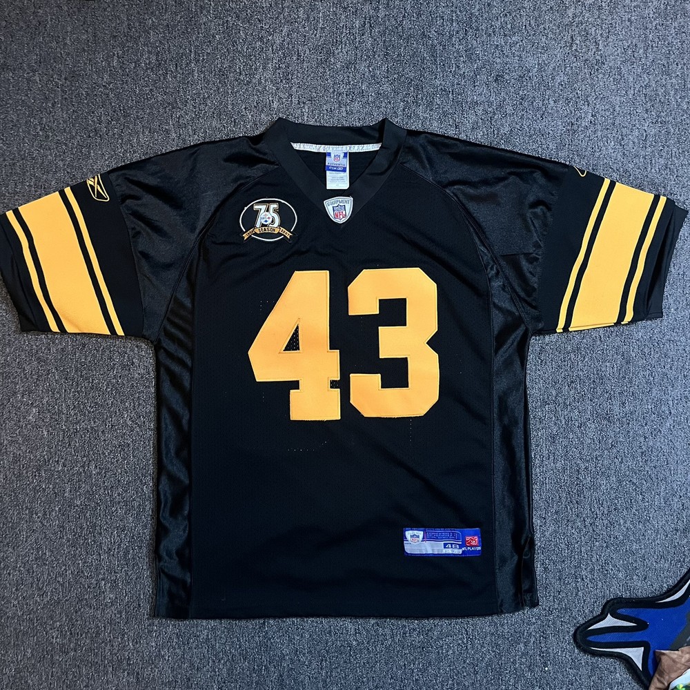 Vintage 2007 Reebok Troy Polamalu Pittsburgh Steelers Alternate Jersey Size 48