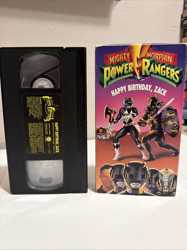 Mighty Morphin Power Rangers Happy Birthday Zack VHS 1993 VCR Video Tape Movie