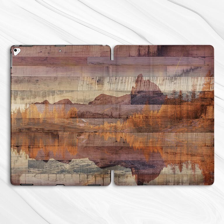 Abstract Nature Wooden Forest iPad Case for 10.2 Air 3 4 5 Pro 9.7 11 12.9 Mini Models-image