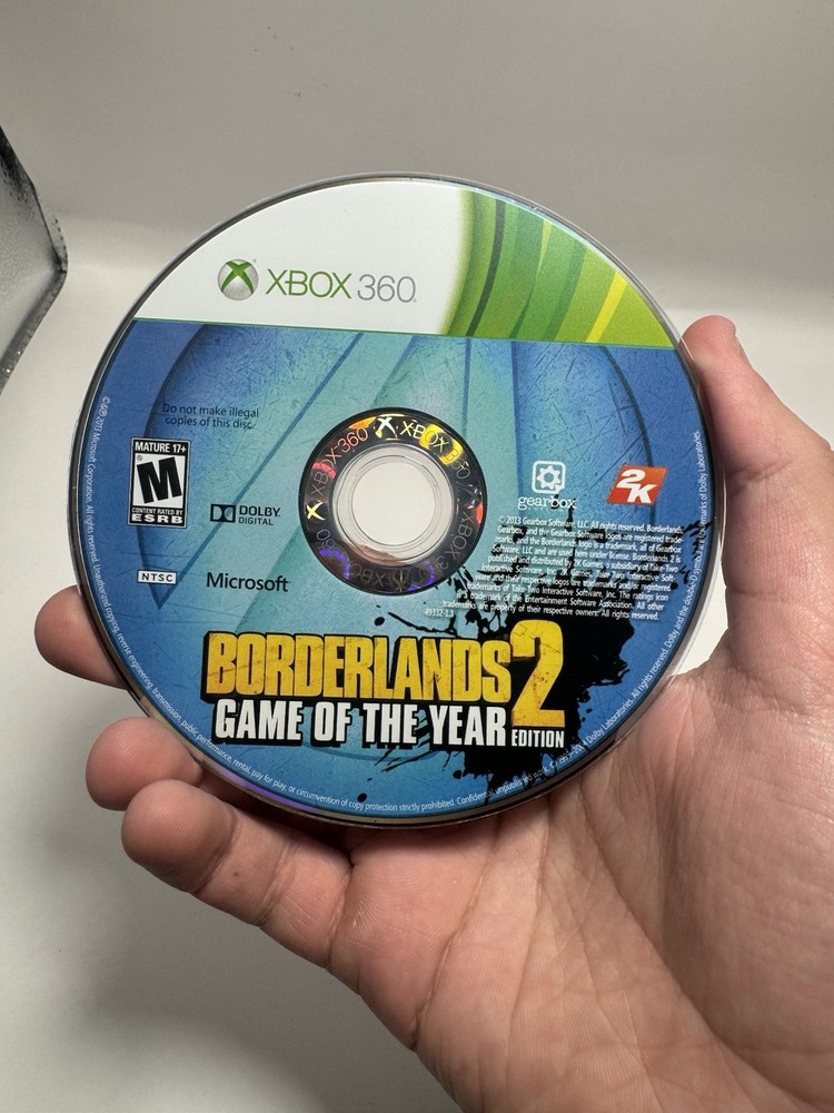 Borderlands 2 Game of the Year Edition Xbox 360 Disc Only