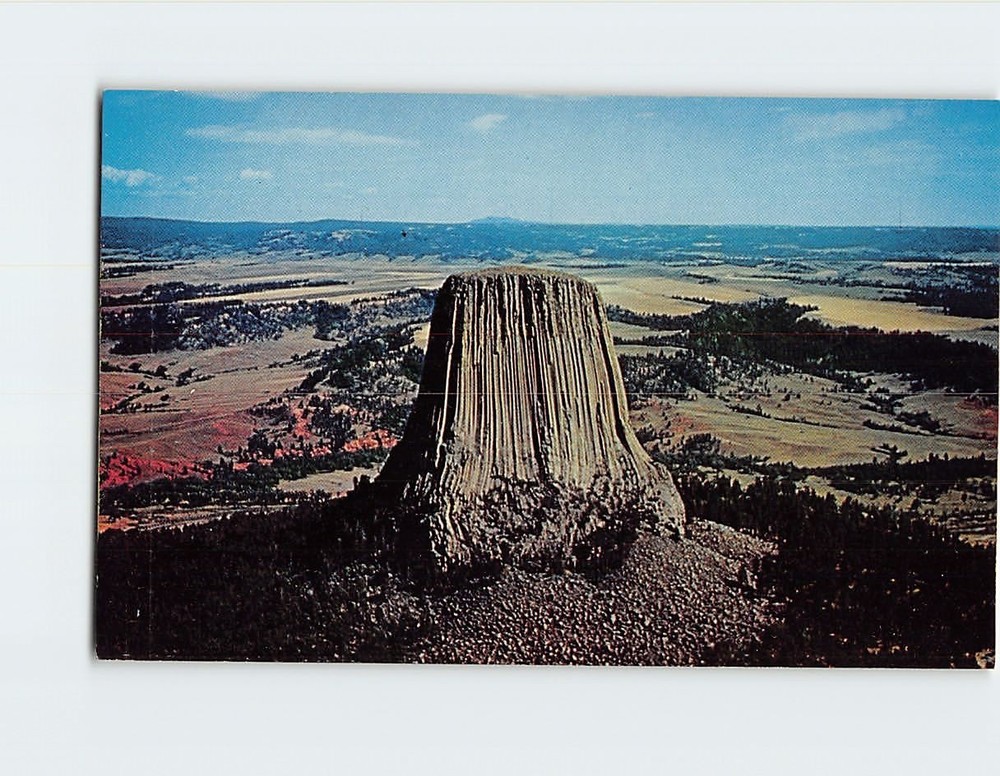 Postcard Devils Tower Black Hills South Dakota USA
