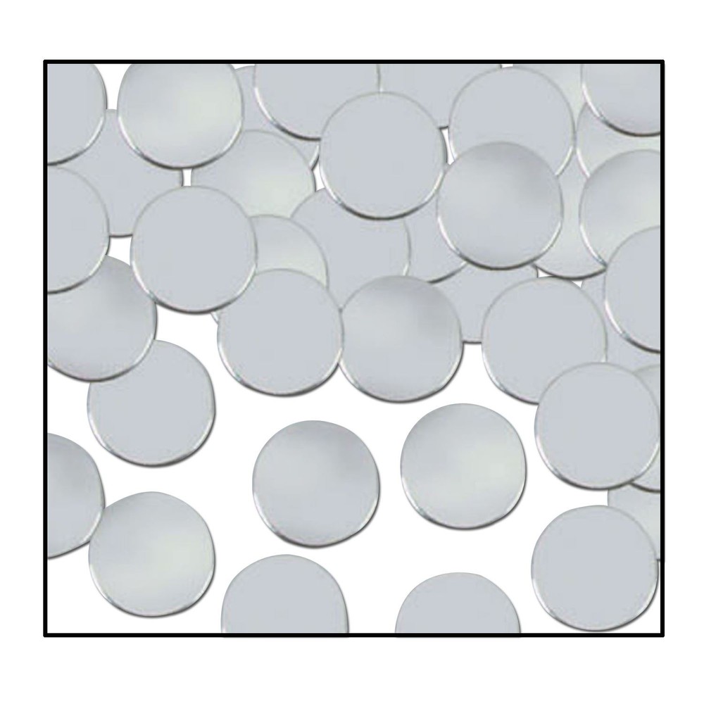 Beistle Silver Fanci-Fetti Dots Party Decoration for Any Occasion