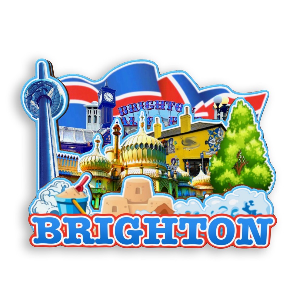 Brighton UK Refrigerator magnet 3D travel souvenirs wood craft gifts