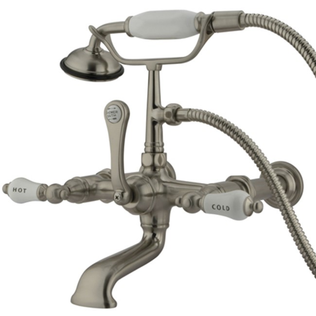 Kingston Brass CC545T Vintage Wall Mounted Tub Filler - Nickel